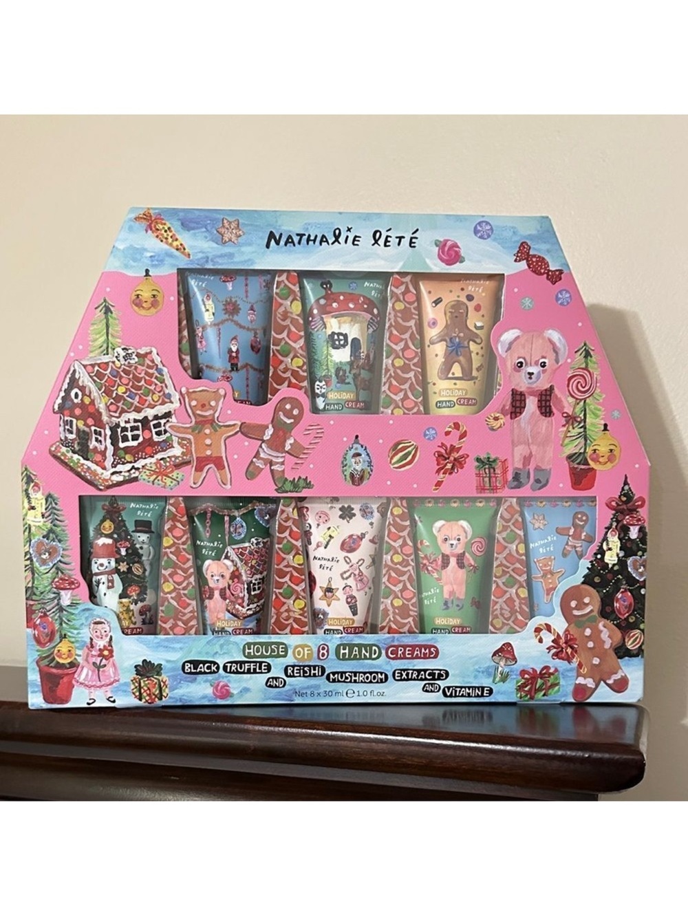 Anthropologie x Nathalie Lete Gingerbread House Shaped set of 8 Hand Creams